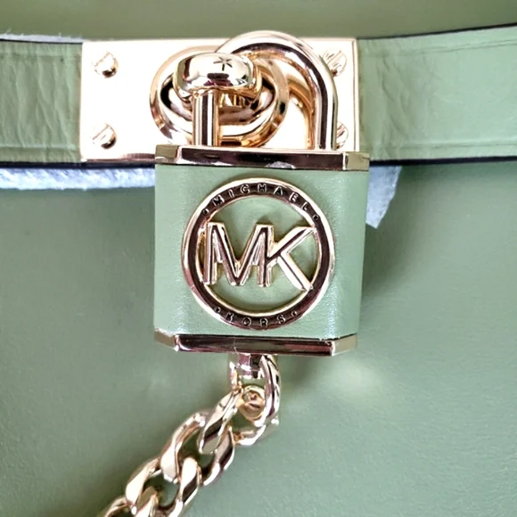 MICHAEL KORS Hamilton Legacy Medium Leather Messenger Bucket Bag - Picture 5 of 16